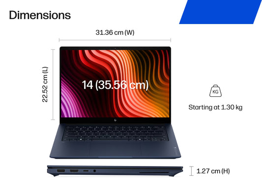 HP Omnibook X Flip 14-fm0058TU - Intel Core Ultra 5 226V (8C) 40 NPU TOPs, 16GB LPDDR5X 8533 on-board, 512GB PCIe Gen4, Meteor Silver AI logo