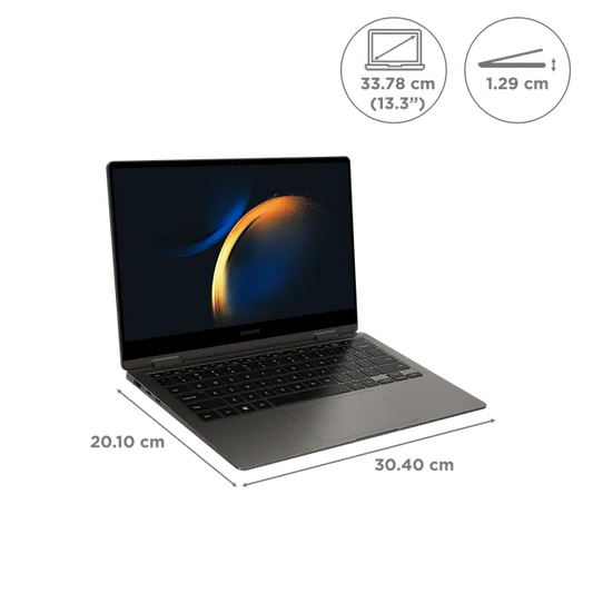 Samsung GALAXY BOOK 3 360 (NP734QFG-LA1IN) - Intel i7 1355u, 16GB RAM, 16GB SSD + 512GB SSD, Windows 11