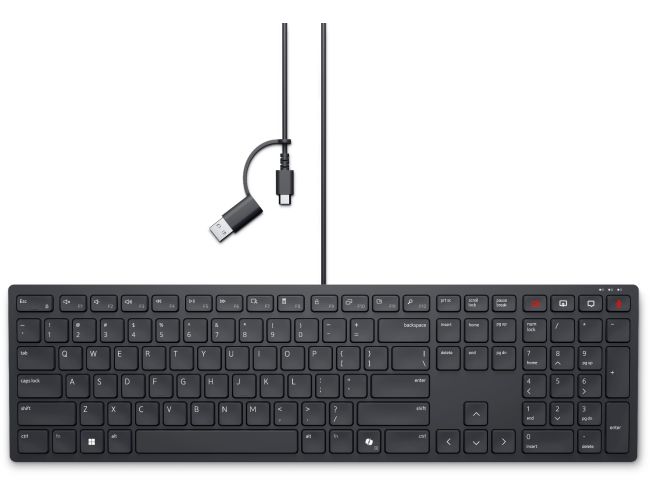 Dell Pro Silent Wired Collaboration Keyboard - KB525C - US International