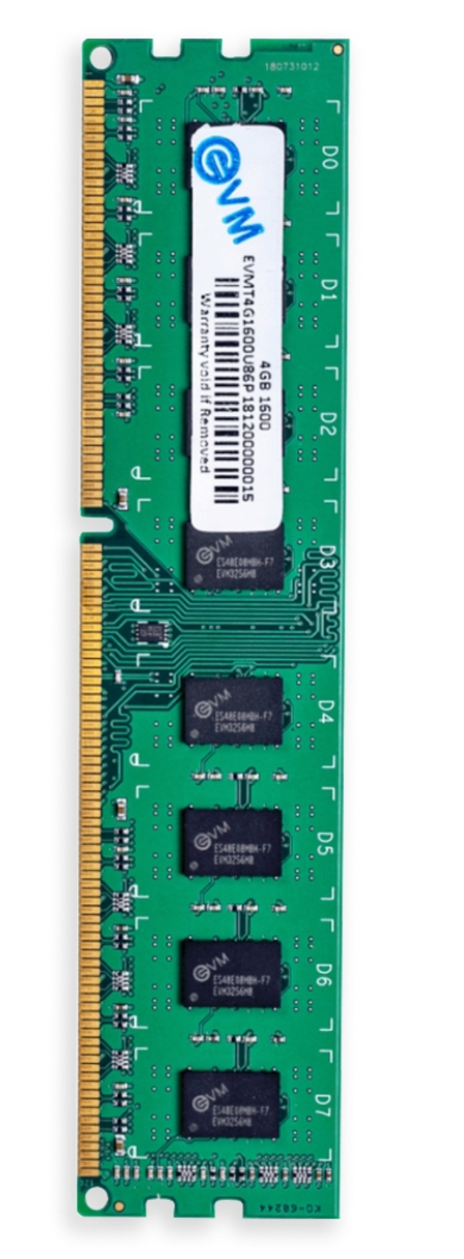 EVM 4 GB DDR3 1600 UDIMM 8 IC (EVMT4G1600U88P)