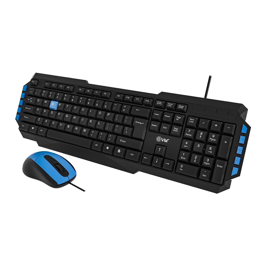 EVM Wired Keyboard & Mouse Combo -WDKM414 (BLACK)