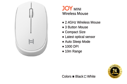 Hammok Joy Mini Wireless Mouse-Black & White