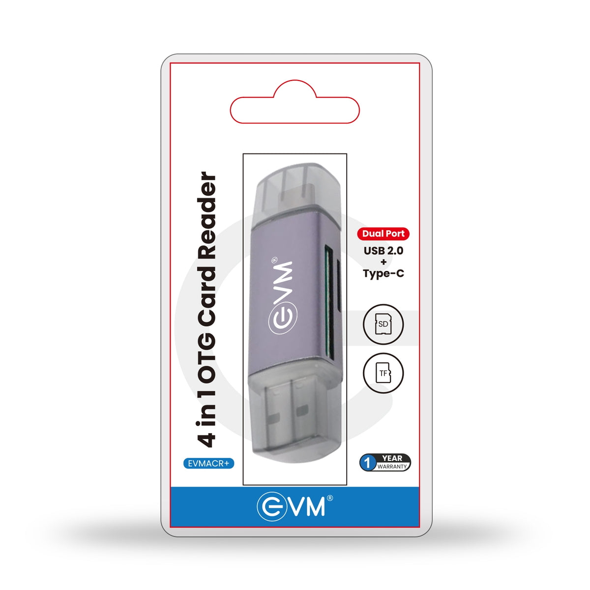 
EVM USB 2.0 + Type C Card Reader (EVM Acr Plus)