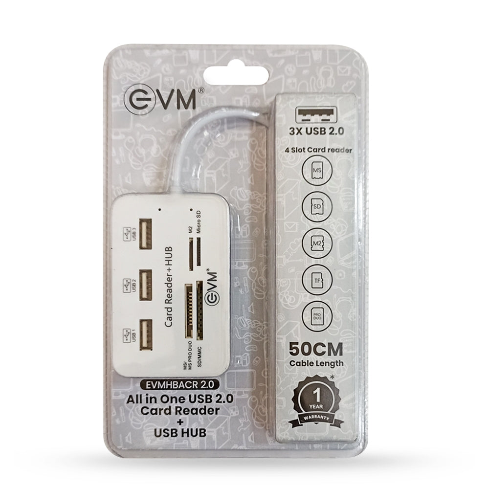 
EVM All IN 1 USB 2.0HUB+CARD Reader(EVM HBACR 2.0)