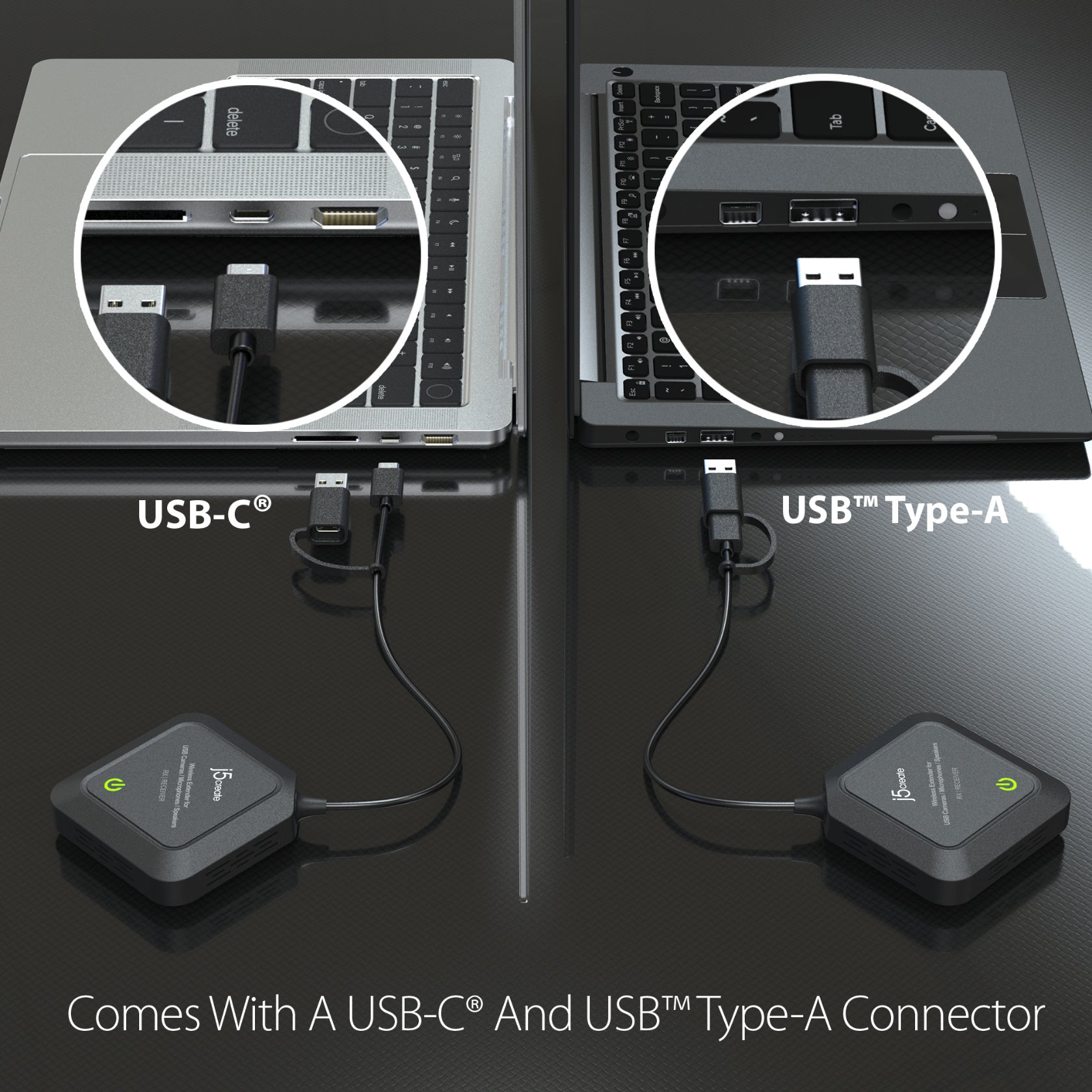 
j5create Wireless Extender for USB™ Cameras / Microphones /  Speakers (JVW120)