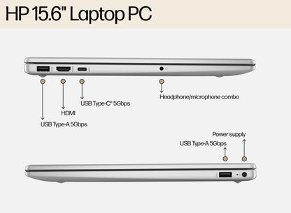 HP 15-fd0682TU - Core 5-120U, 16GB DDR4, 512GB SSD, 15.6", Win11 Home