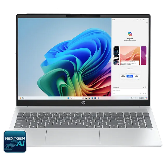 
HP OmniBook 5 NG AI PC 16-ag1048AU - AMD Ryzen AI 7 350 (8C) 50 NPU TOPs, 16GB LPDDR5X 7500 on-board, 512GB PCIe Gen4, Glacier Silver AI logo