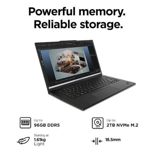 
Lenovo P14s Gen 5 (21G2S08E00) - Intel Core Ultra 7 155H, 32GB RAM, 1TB SSD, Windows 11