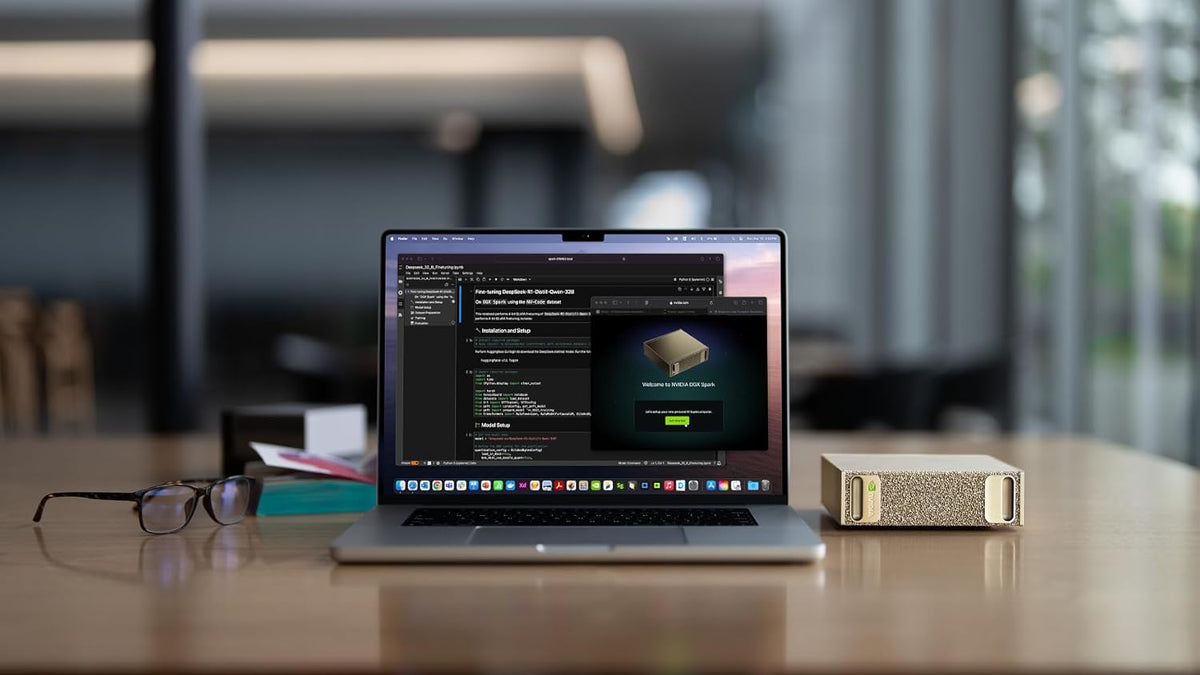 
NVIDIA DGX Spark Personal AI Supercomputer | 128GB Unified Memory | 4TB PCIe Gen5 SSD | Grace Blackwell GB10 | Up to 1 PFLOP FP4 AI Performance | Local LLM &amp; Generative AI Workstation
