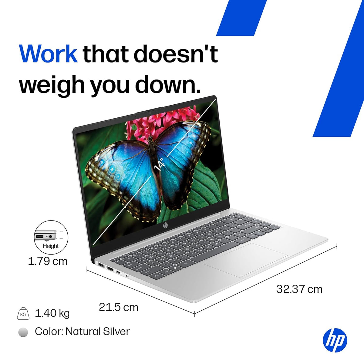 
HP 14 EM0104AU AMD Ryzen 7 7730U,16GB DDR4, 512GB SSD FHD,14''/35.6cm,Win11, M365 Basic(1yr), Office Home24.
