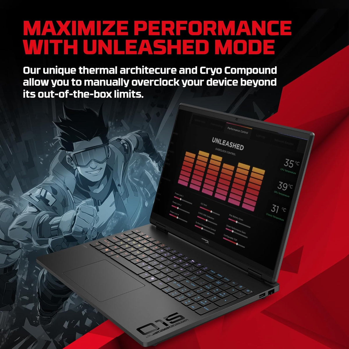 
HP HyperX Omen 15-gb0038AX - Ryzen 7 260, 24GB DDR5, 1TB SSD, Shadow Black - 1080p TNR