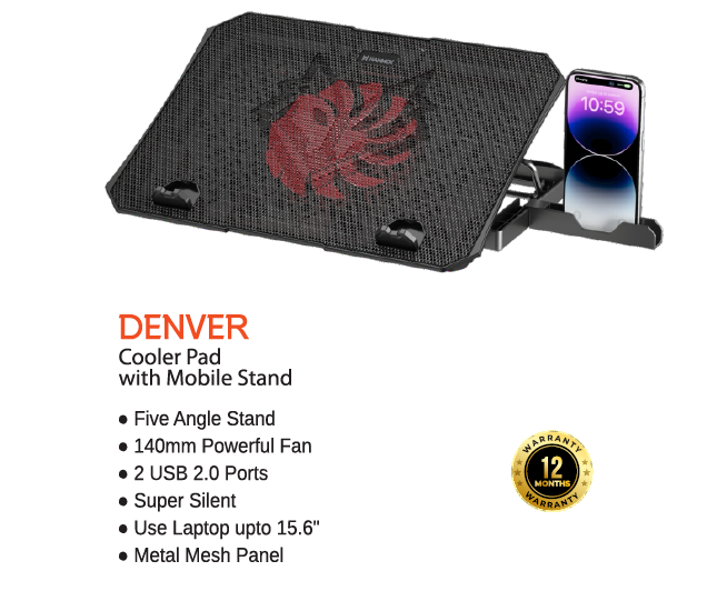 
Hammok Denver Cooler Pad -Single Fan