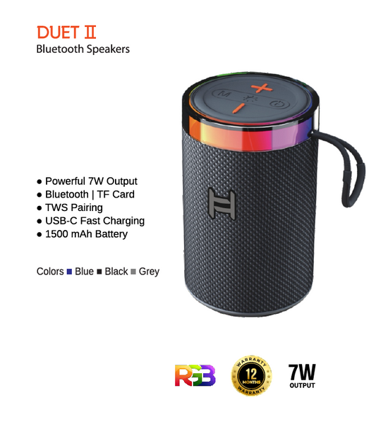 
Hammok Duet II Bluetooth Speaker -Black,Blue&Gray