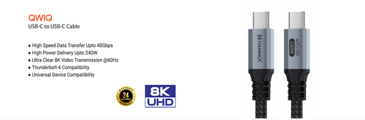 
Hammok Qwiq USB-C to USB-C Cable 1.8mtr