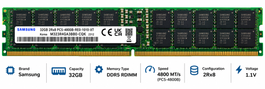 
Samsung 32GB DDR5 4800MHz Server RAM