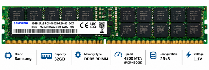 Samsung 32GB DDR5 4800MHz Server RAM