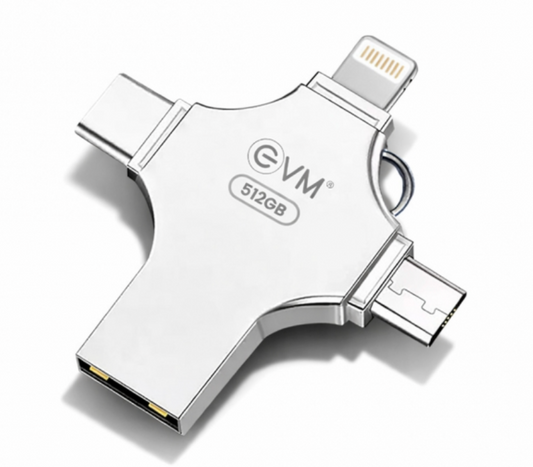 
EVM 512GB EnStore 4 In 1 OTG 3.0 Flashdrive [EVM4D/512]