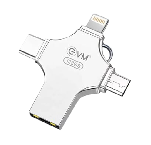 
EVM 128GB EnStore 4 In 1 OTG 3.0 Flashdrive [EVM4D/128G]