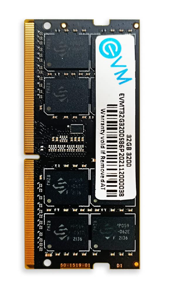 
EVM 32GB DDR4 3200 SO Dimm (EVM32G3200S86P)