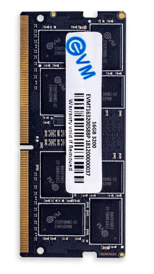 
EVM 16 GB DDR4 3200 SODIMM (EVMT16G3200S88P)