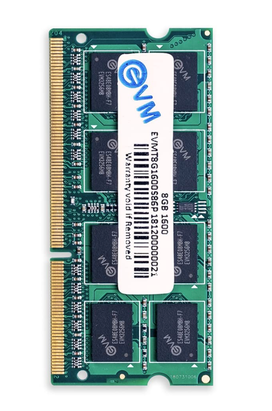 
EVM 8 GB DDR3 1600 SODIMM (EVMT8G1600S86P)