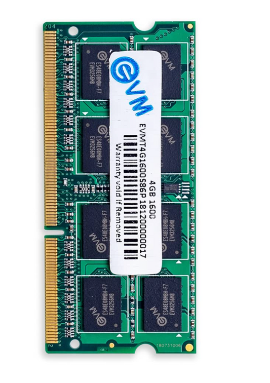 
EVM 4 GB DDR3 1600 SODIMM (EVMT4G1600S86P)