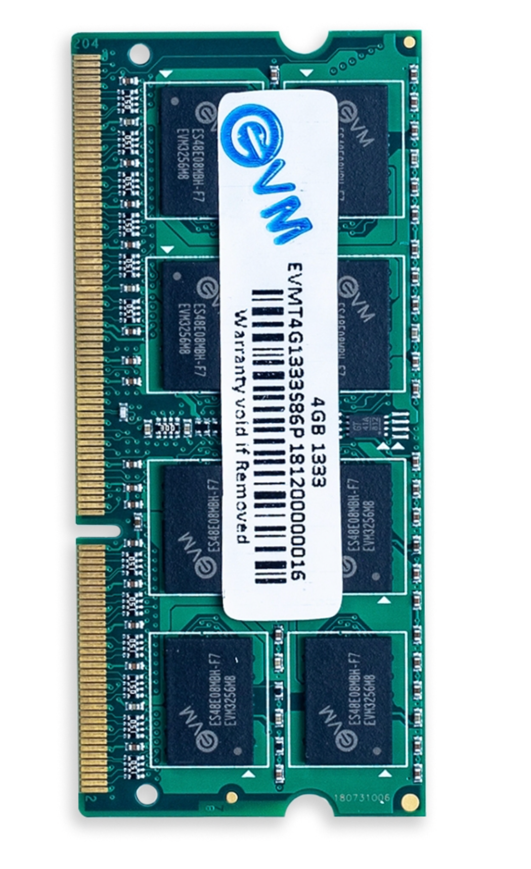 
EVM 4 GB DDR3 1333 SODIMM (EVMT4G1333S86P)