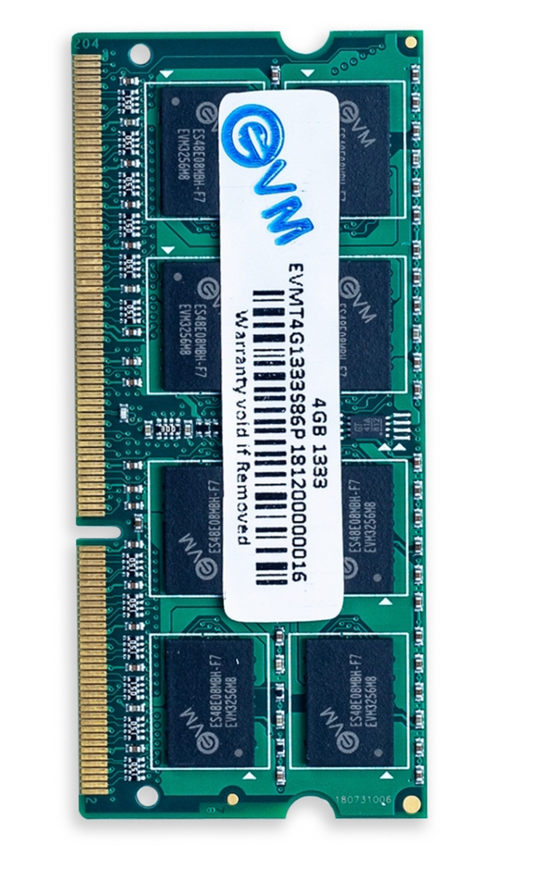 
EVM 4 GB DDR3 1333 SODIMM (EVMT4G1333S86P)