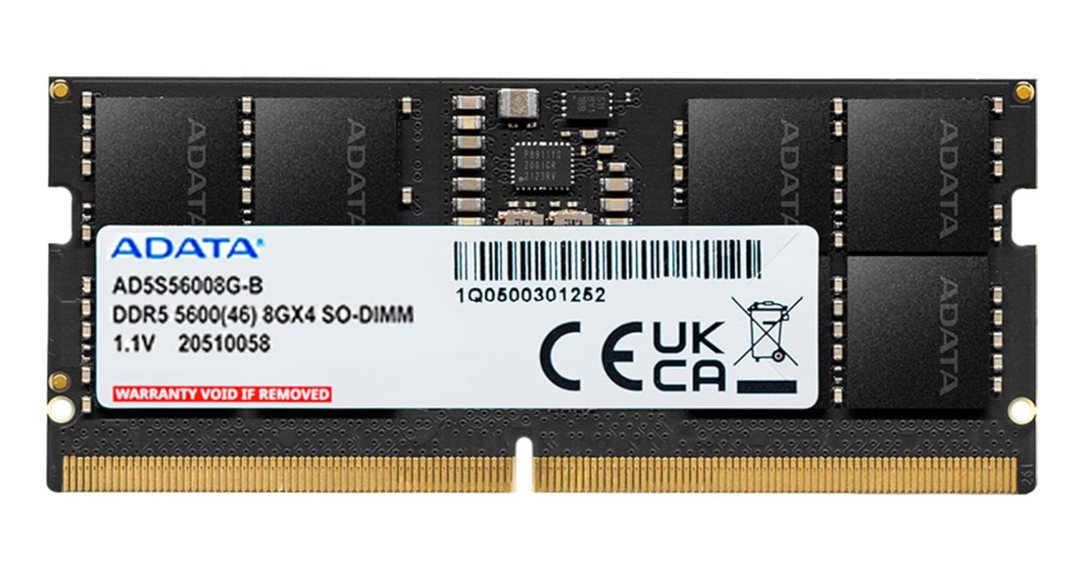 
ADATA 8GB 5600MHz So-Dimm DDR5 For Laptop RAM
