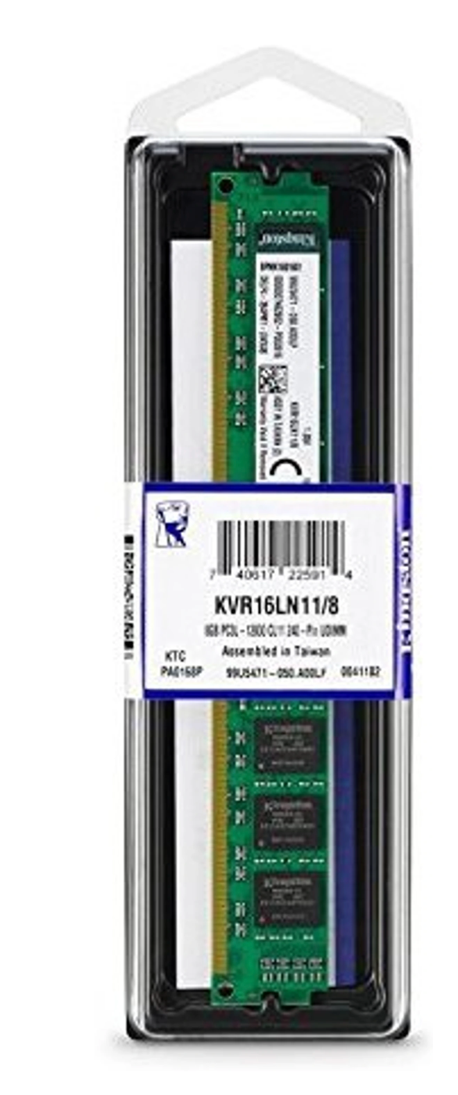 
Kingston 8GB DDR3 1600MHz For Desktop RAM