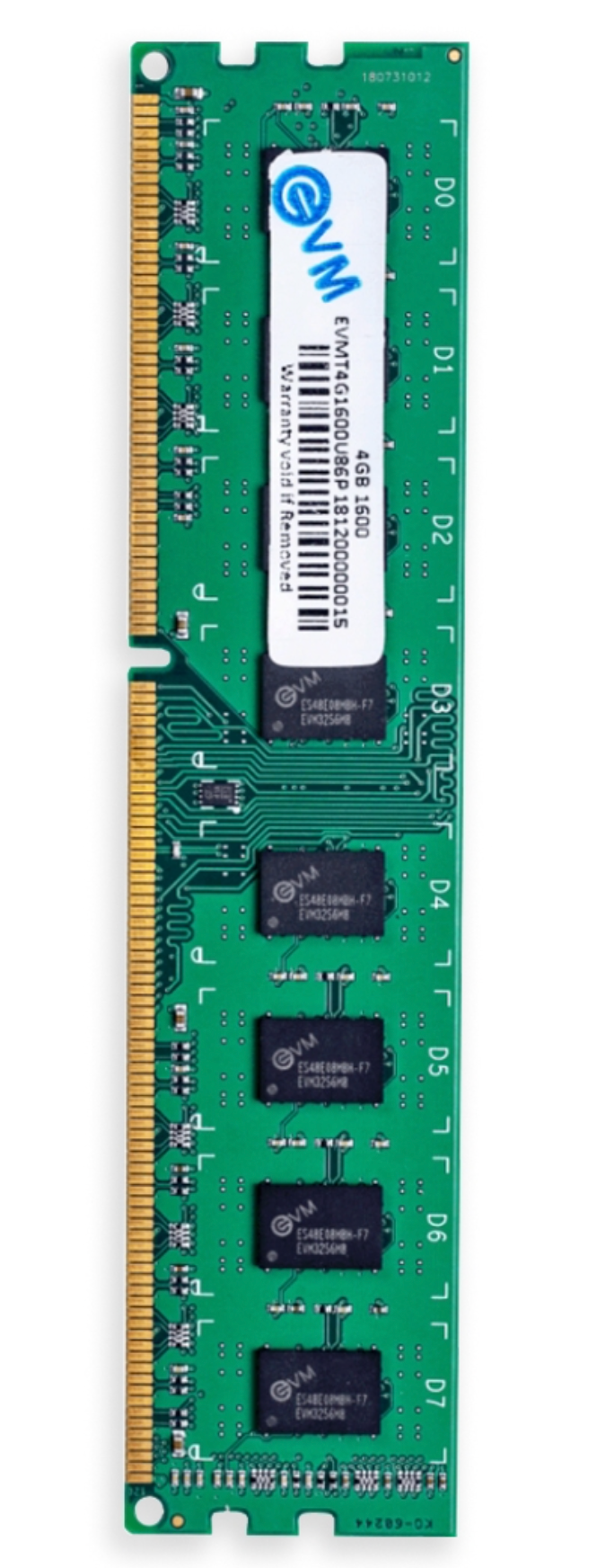 
EVM 4 GB DDR3 1600 UDIMM 16 IC (EVMT4G1600U86P)