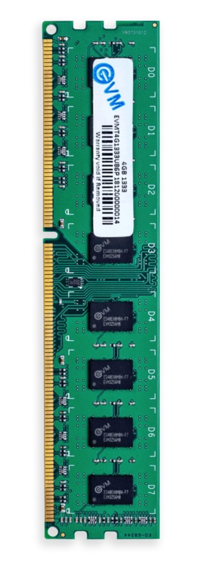 
EVM 4 GB DDR3 1333 UDIMM 16 IC (EVMT4G1333U86P)