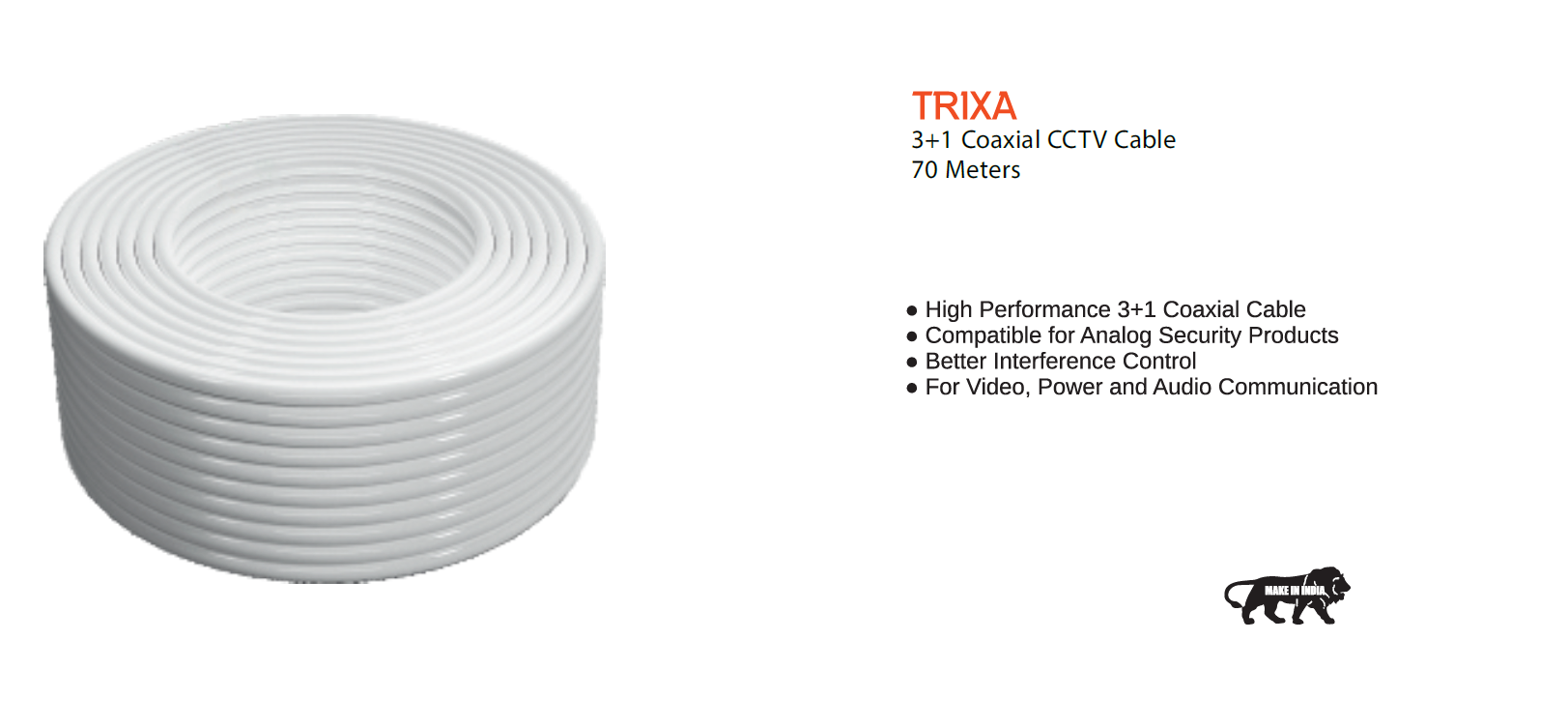
Hammok Trixa CCTV 3+1-70mtr