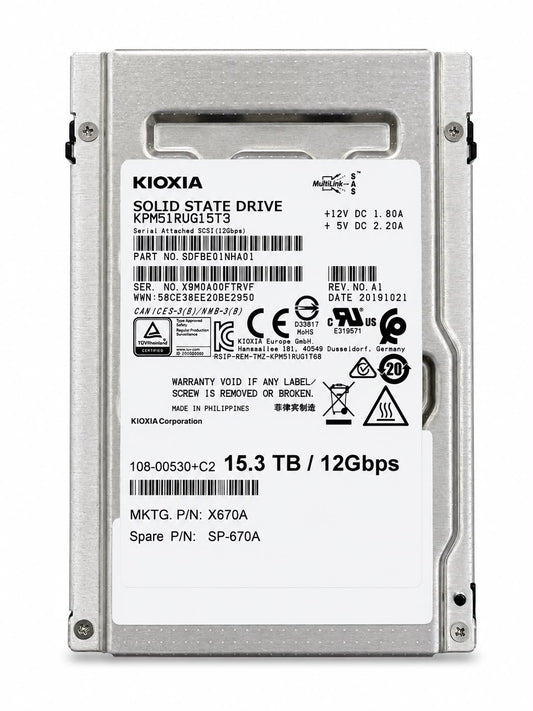 
KOIXIA 15.36TB SSD 2.5" KPM51RVG15T3 (X670A)