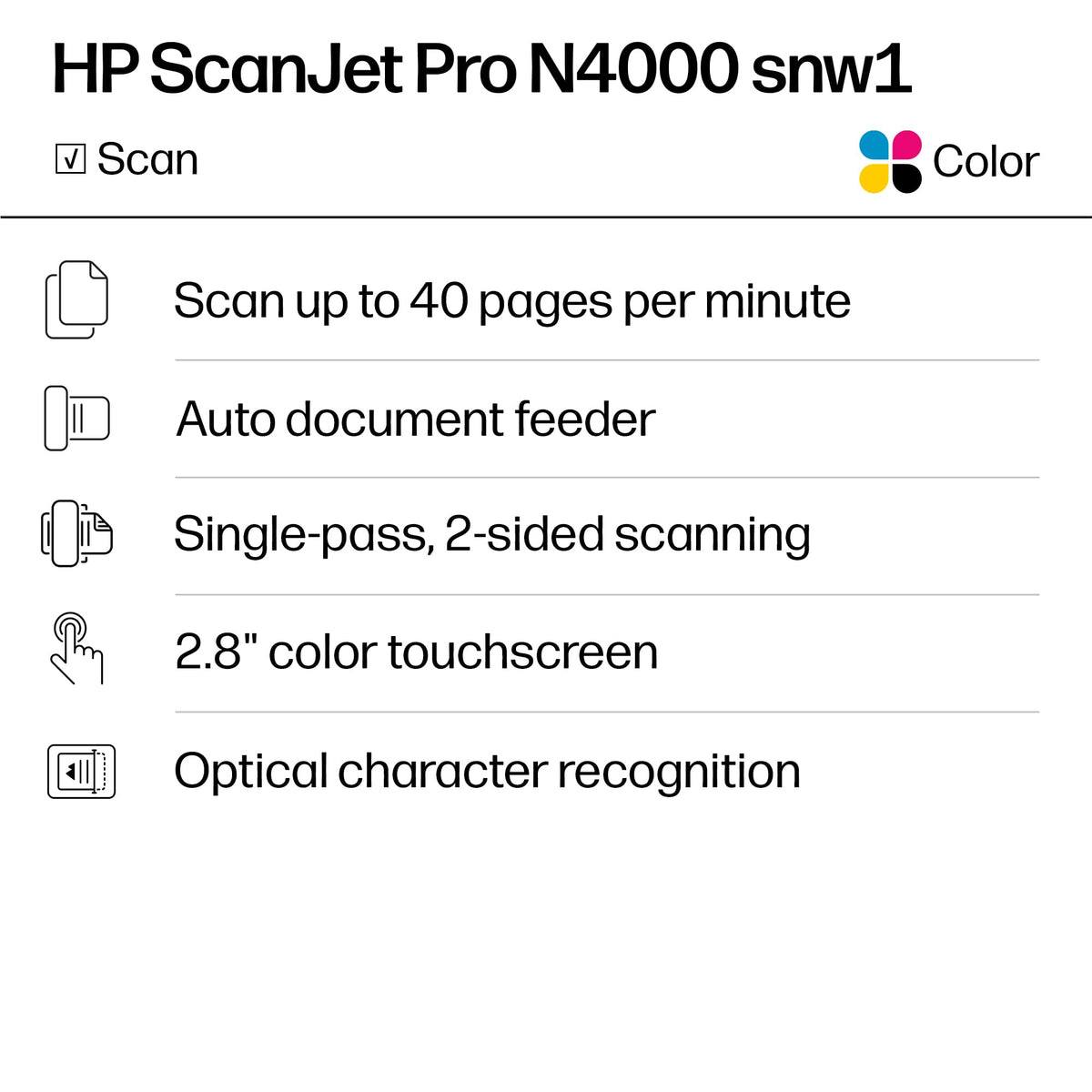 
HP ScanJet Pro N4000 Snw1