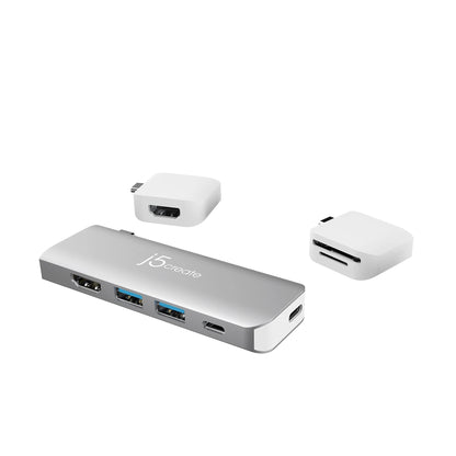 j5create ULTRADRIVE Kit USB-C™ Dual-Display Modular Dock 8 in 1 (JCD387)