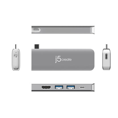 j5create ULTRADRIVE Kit USB-C™ Dual-Display Modular Dock 8 in 1 (JCD387)