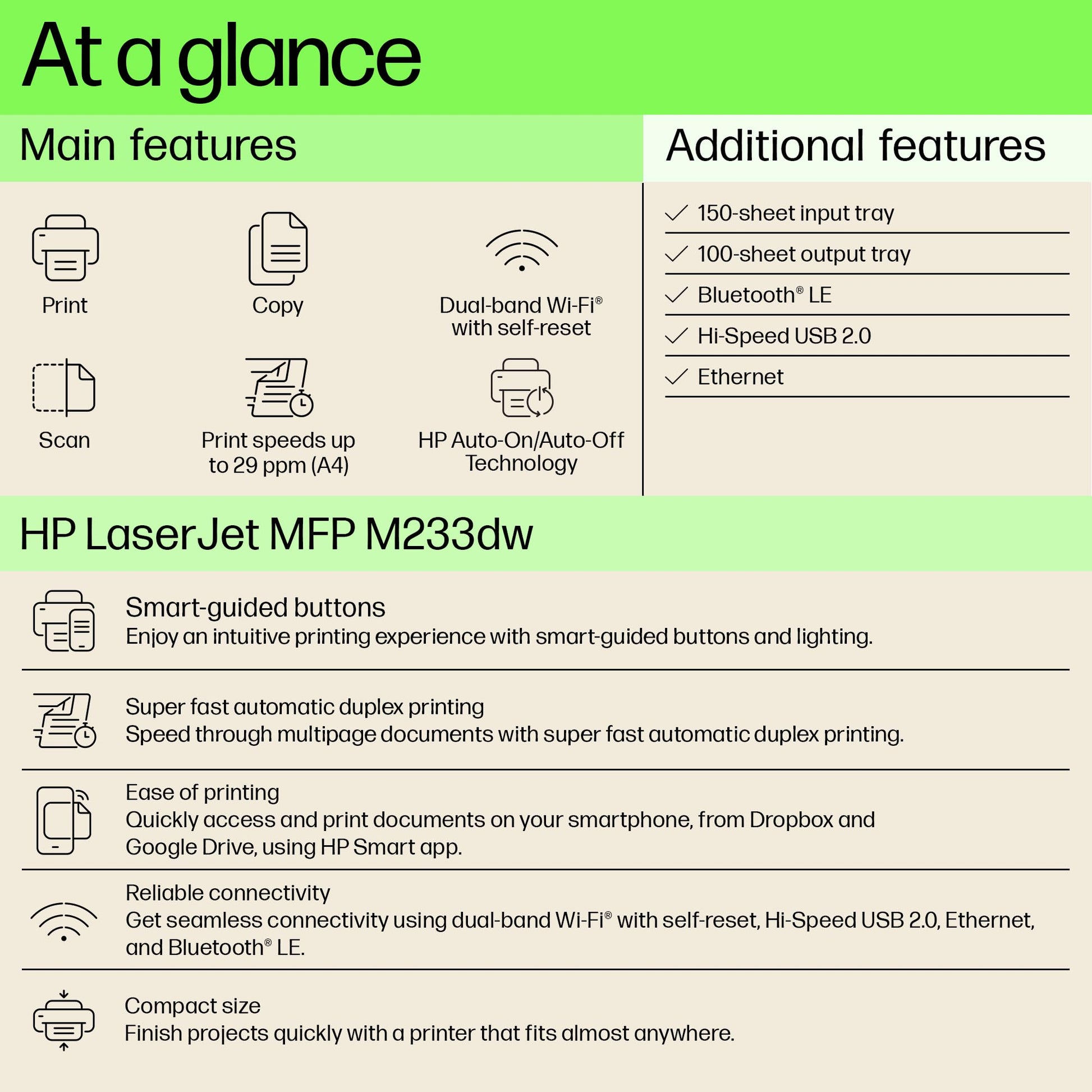 
HP LaserJet MFP M233dw
