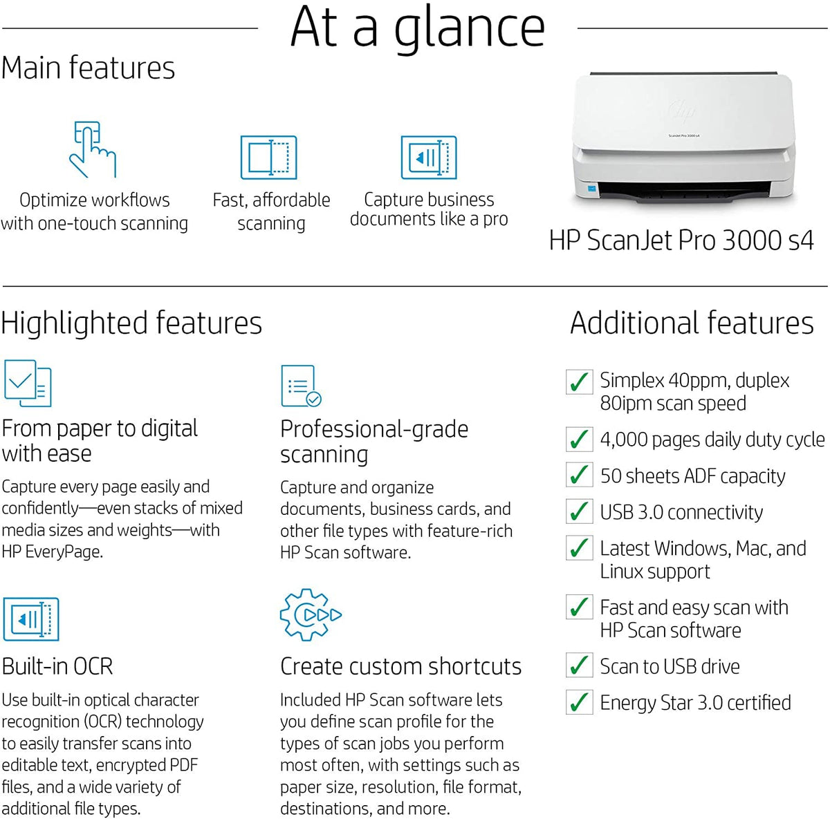 
HP ScanJet Pro 3000 S4