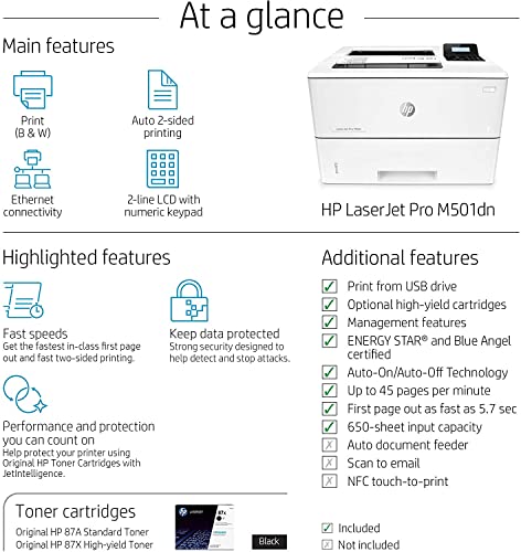 
HP LaserJet Pro M501dn