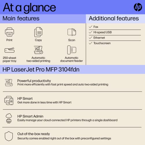 
HP LaserJet Pro MFP 3104fdn