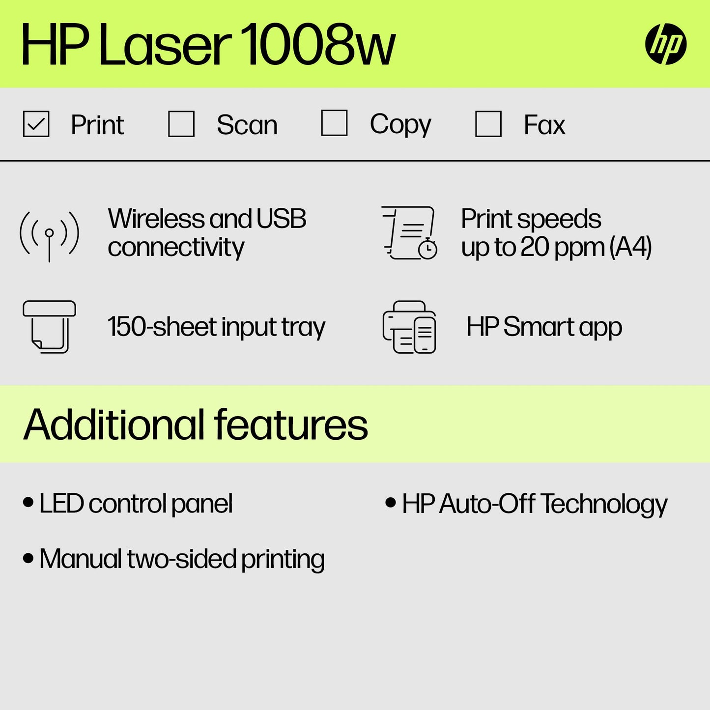 
HP LaserJet 1008w