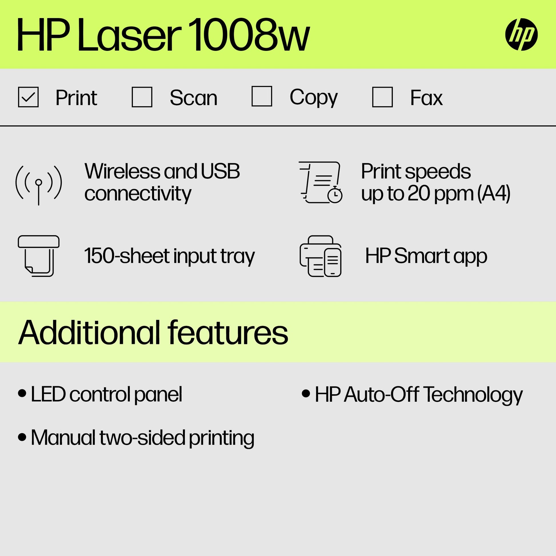 
HP LaserJet 1008w