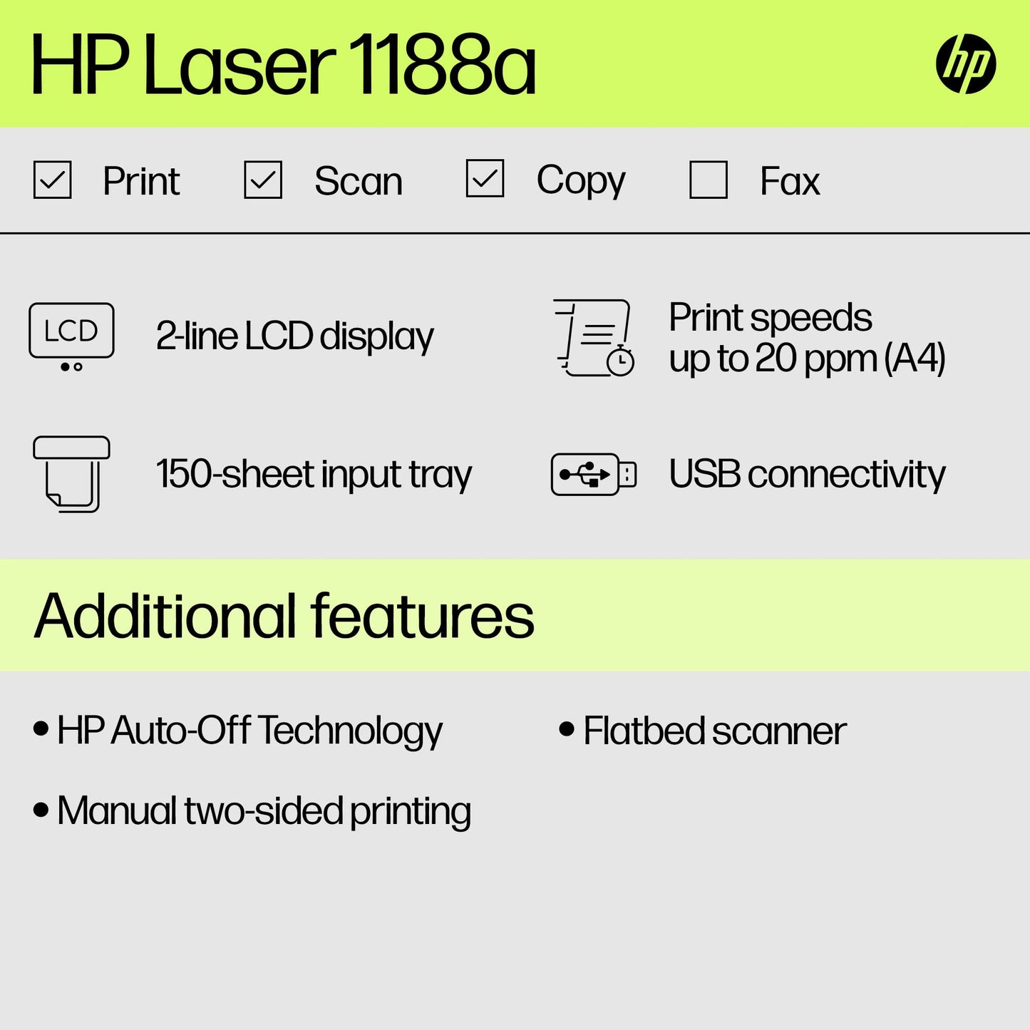 
HP LaserJet MFP 1188a