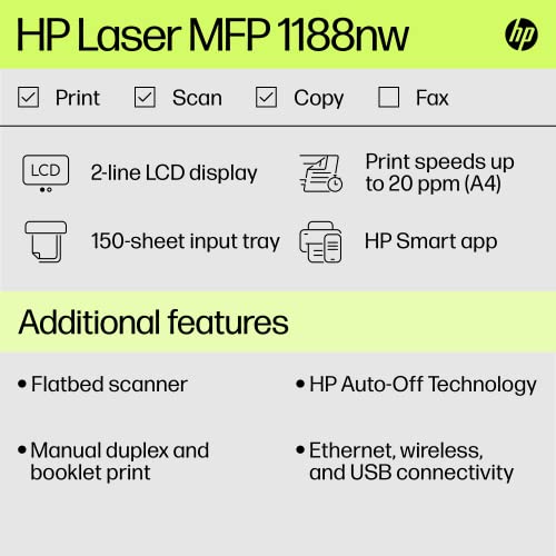 
HP LaserJet MFP 1188nw