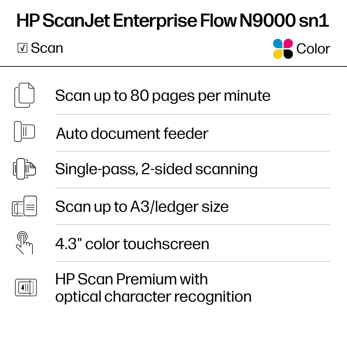 
HP ScanJet Enterprise Flow N9000 Sn1
