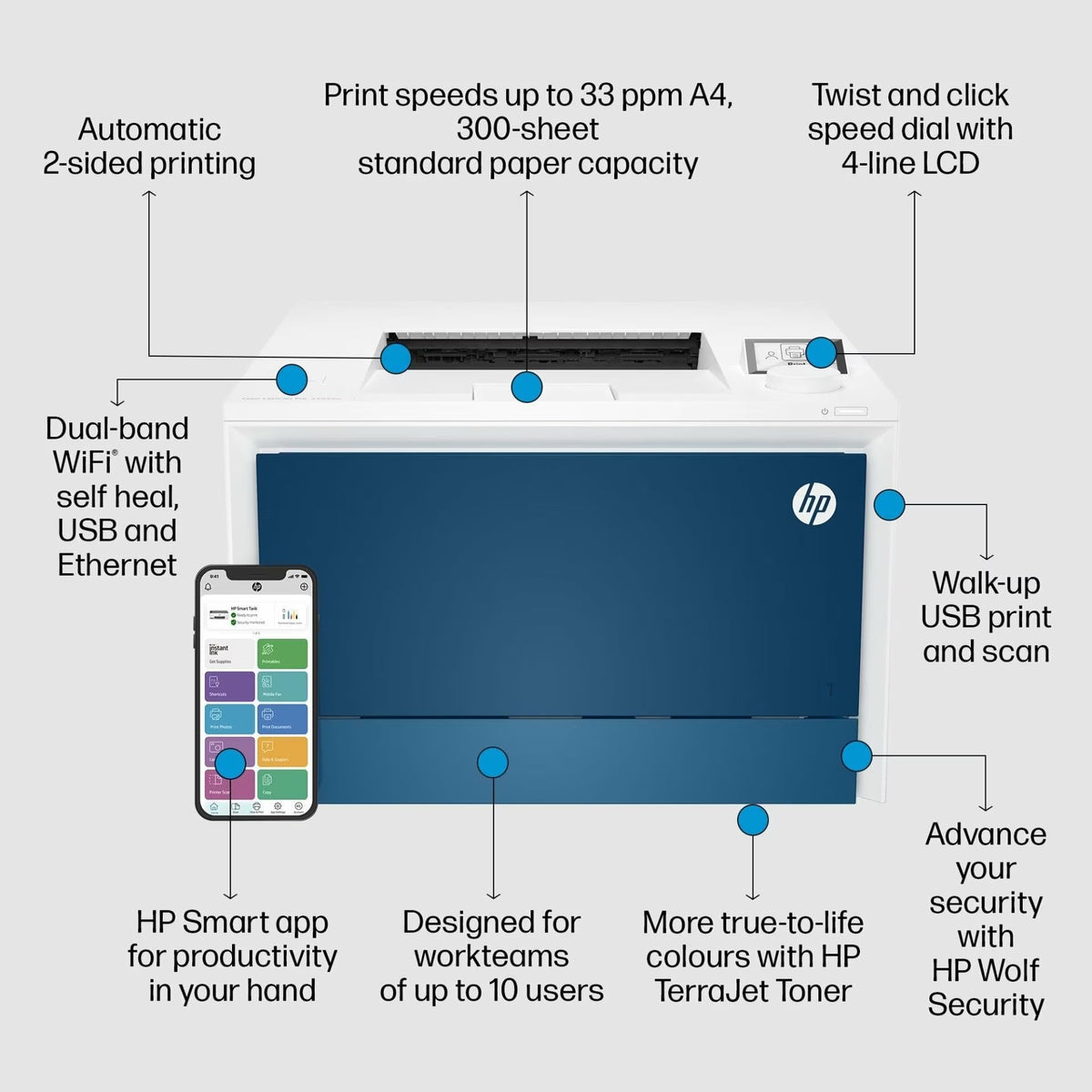 
HP color LaserJet Pro4203dw