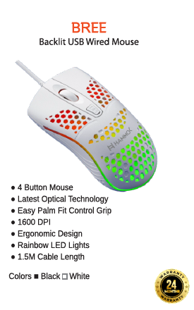 
Hammok Bree Usb LED Mouse-White