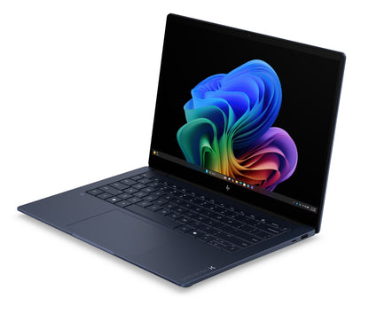 HP OmniBook X 14-fe0121QU - Snapdragon X Elite X1E-78-100 (up to 3.4 GHz, 12 cores) next gen AI PC, 16 GB LPDDR5x-8448 MT/s (onboard), 1TB SSD, Meteor silver