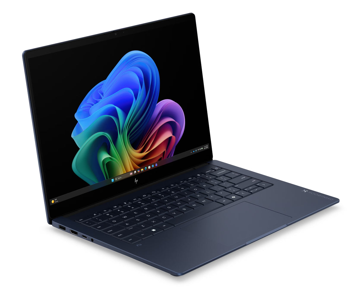 
HP OmniBook X 14-fe0121QU - Snapdragon X Elite X1E-78-100 (up to 3.4 GHz, 12 cores) next gen AI PC, 16 GB LPDDR5x-8448 MT/s (onboard), 1TB SSD, Meteor silver